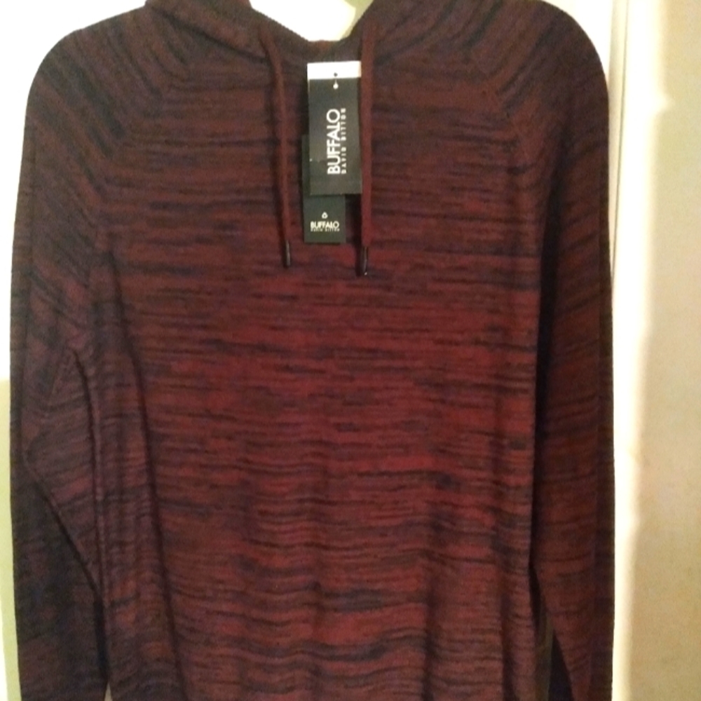 Size M Buffalo David Bitton burgandy hoodie/sweeter
